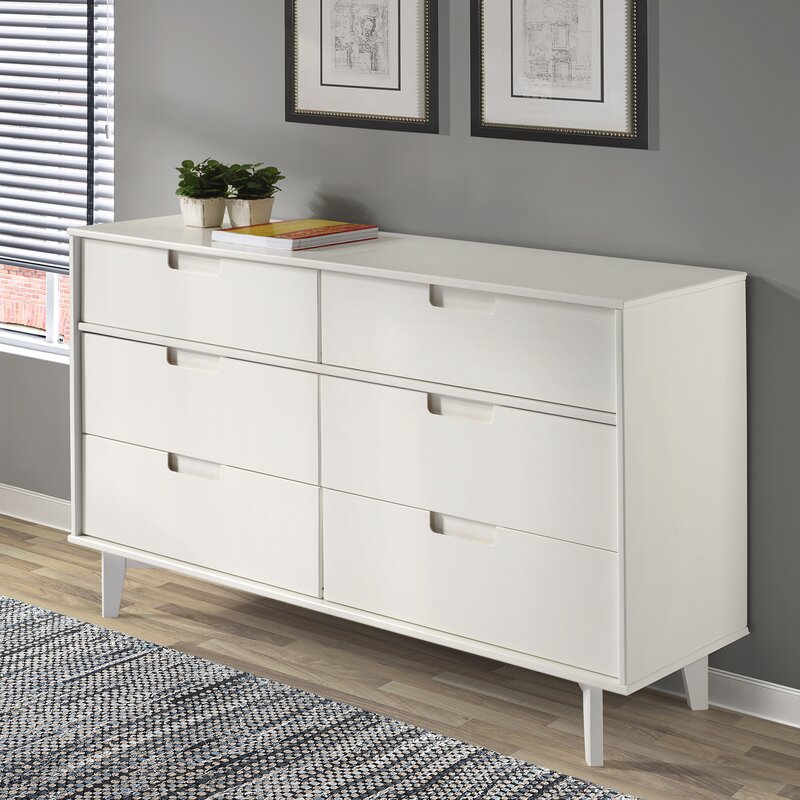 Hashtag Home Cecille Groove 6 Drawer Double Dresser & Reviews Wayfair.ca